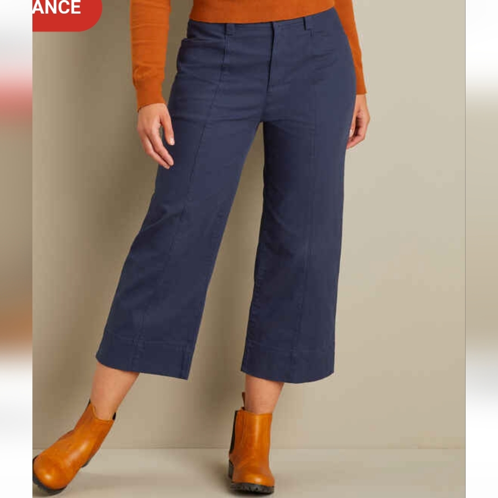 Duluth Womens plus workday warrior Chino wide leg crop
